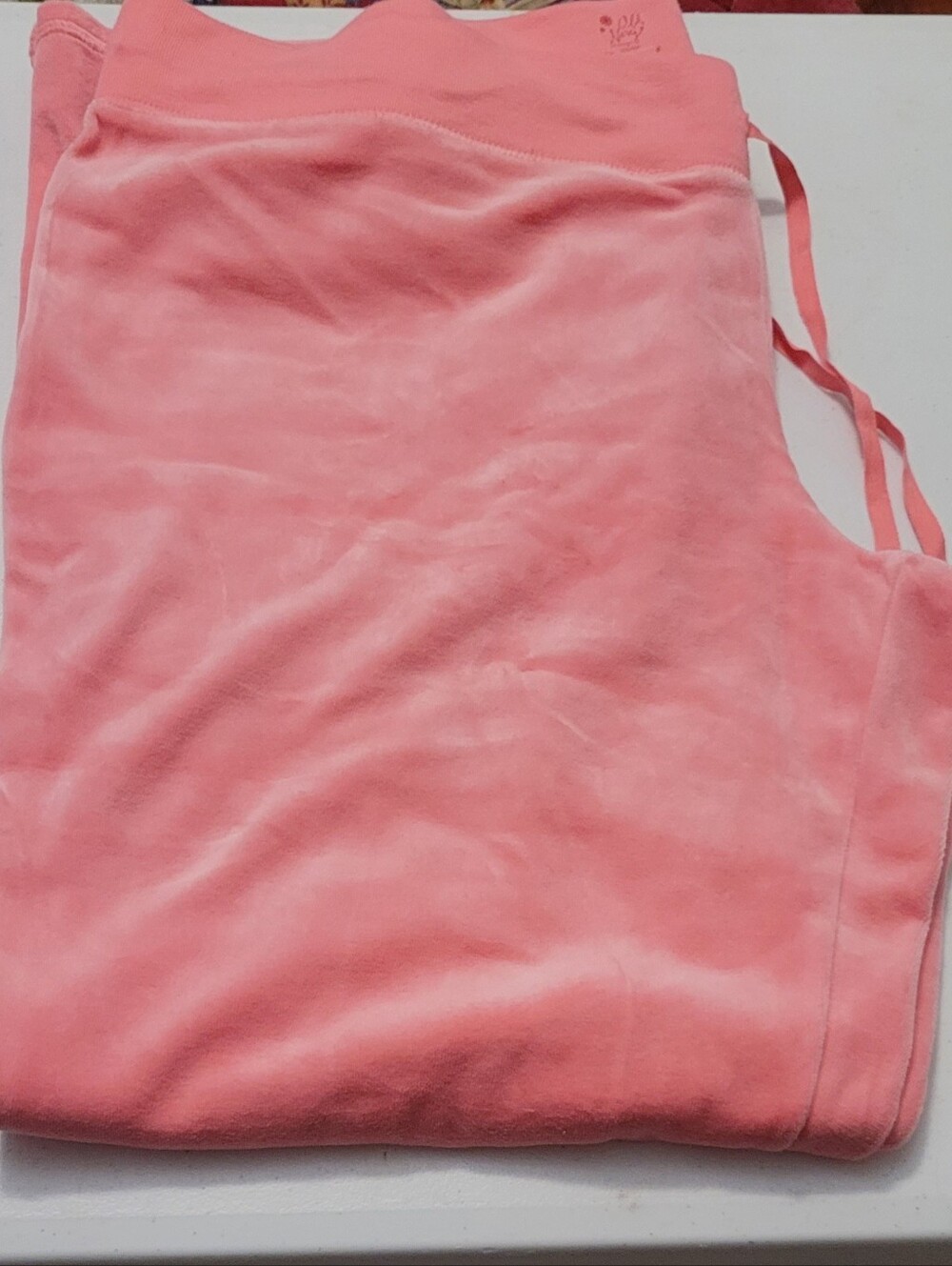 Soft Coral Velour Pants